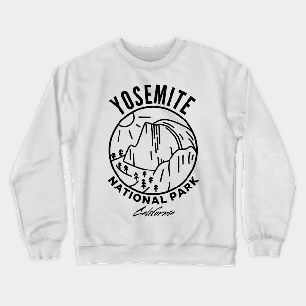 Half Dome Yosemite National Park Crewneck Sweatshirt by HalpinDesign